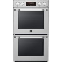 LG - STUDIO 30" Smart Built-In Electric Convection Double Wall Oven with EasyClean - Stainless Steel - Front_Zoom