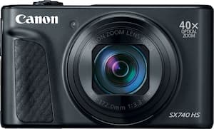 Canon - PowerShot SX740 HS 20.3-Megapixel Digital Camera - Black - Front_Zoom