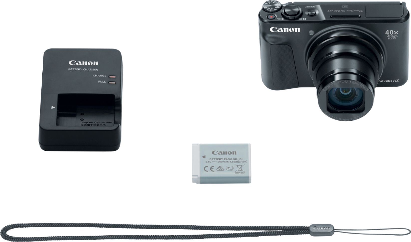 Canon PowerShot SX740 HS 20.3-Megapixel Digital Camera Black
