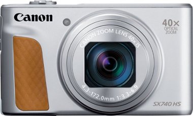 Canon - PowerShot SX740 HS 20.3-Megapixel Digital Camera - Silver - Front_Zoom
