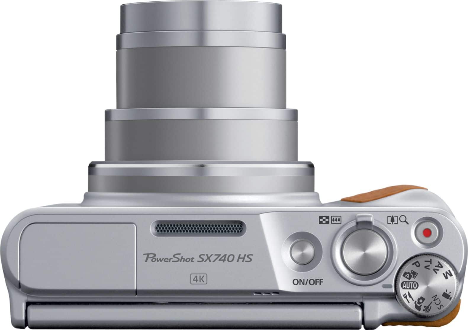 Top. Canon - PowerShot SX740 HS 20.3-Megapixel Digital Camera - Silver.