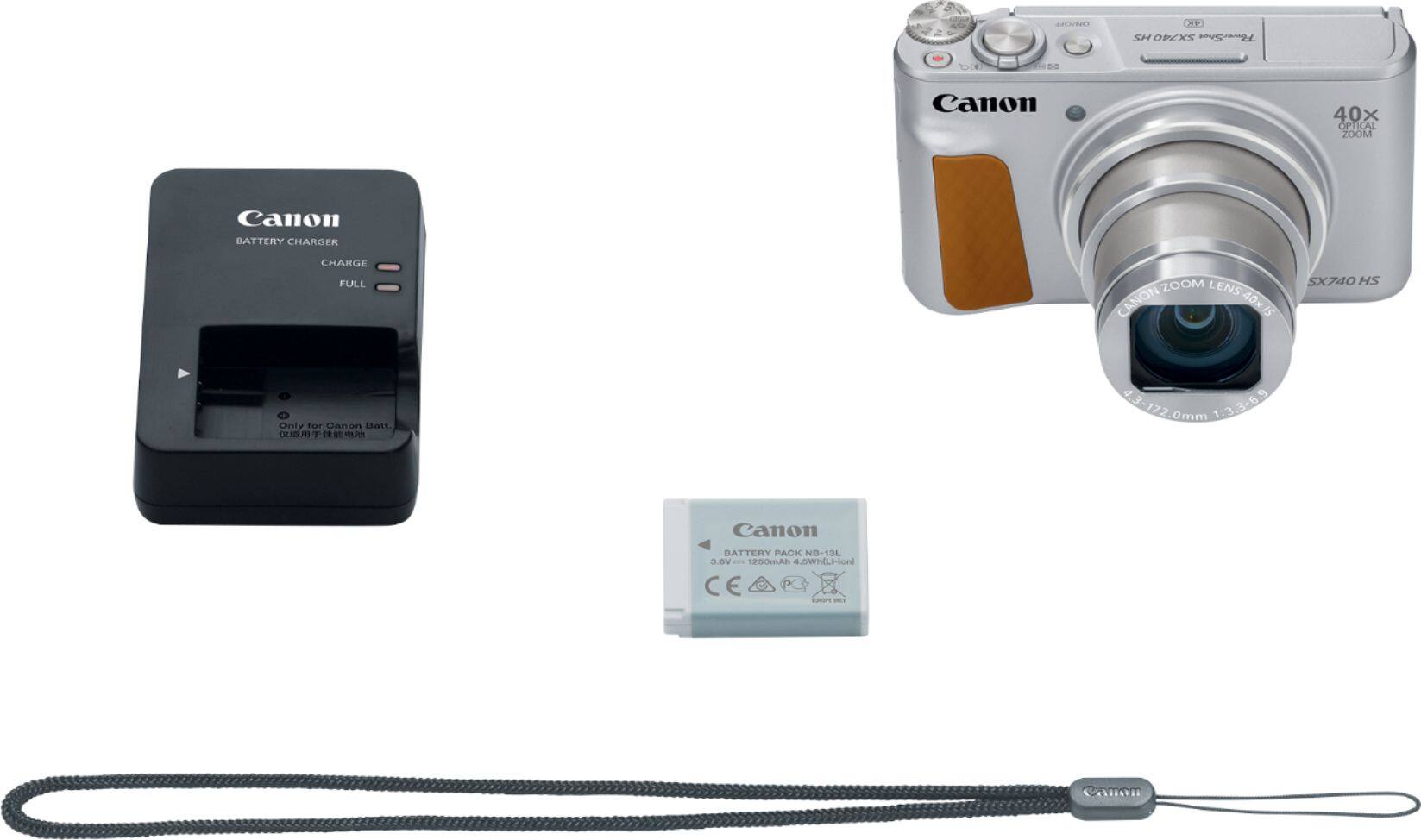 Alt View 13. Canon - PowerShot SX740 HS 20.3-Megapixel Digital Camera - Silver.