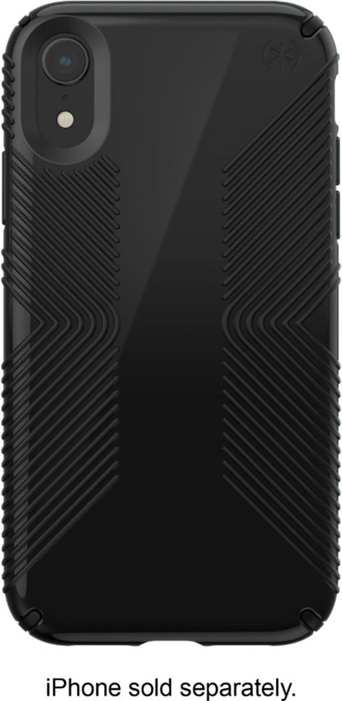 presidio glossy grip case for apple iphone xr - black