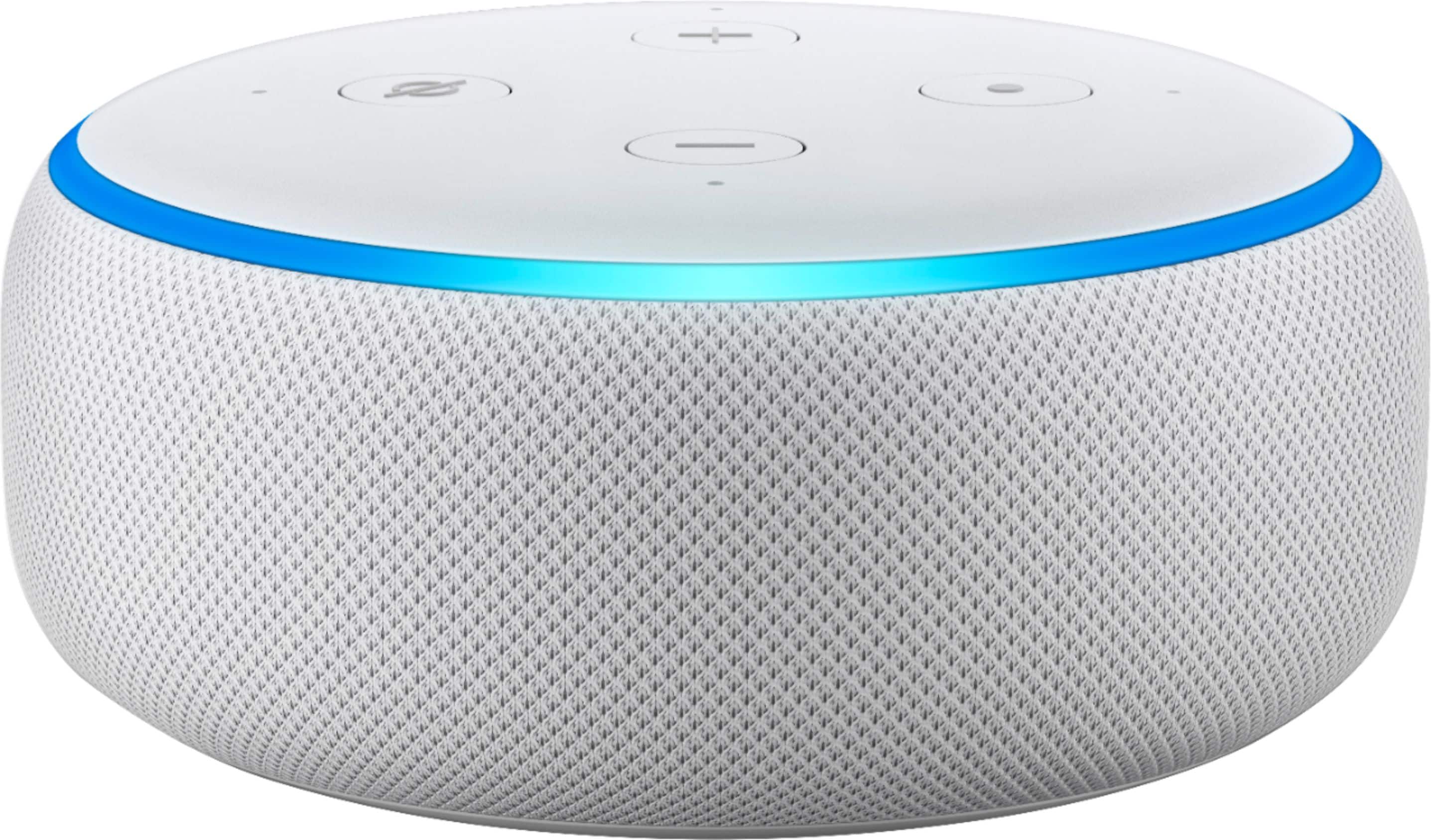 Front. Amazon - Echo Dot (3rd Gen) - Smart Speaker with Alexa - Sandstone.