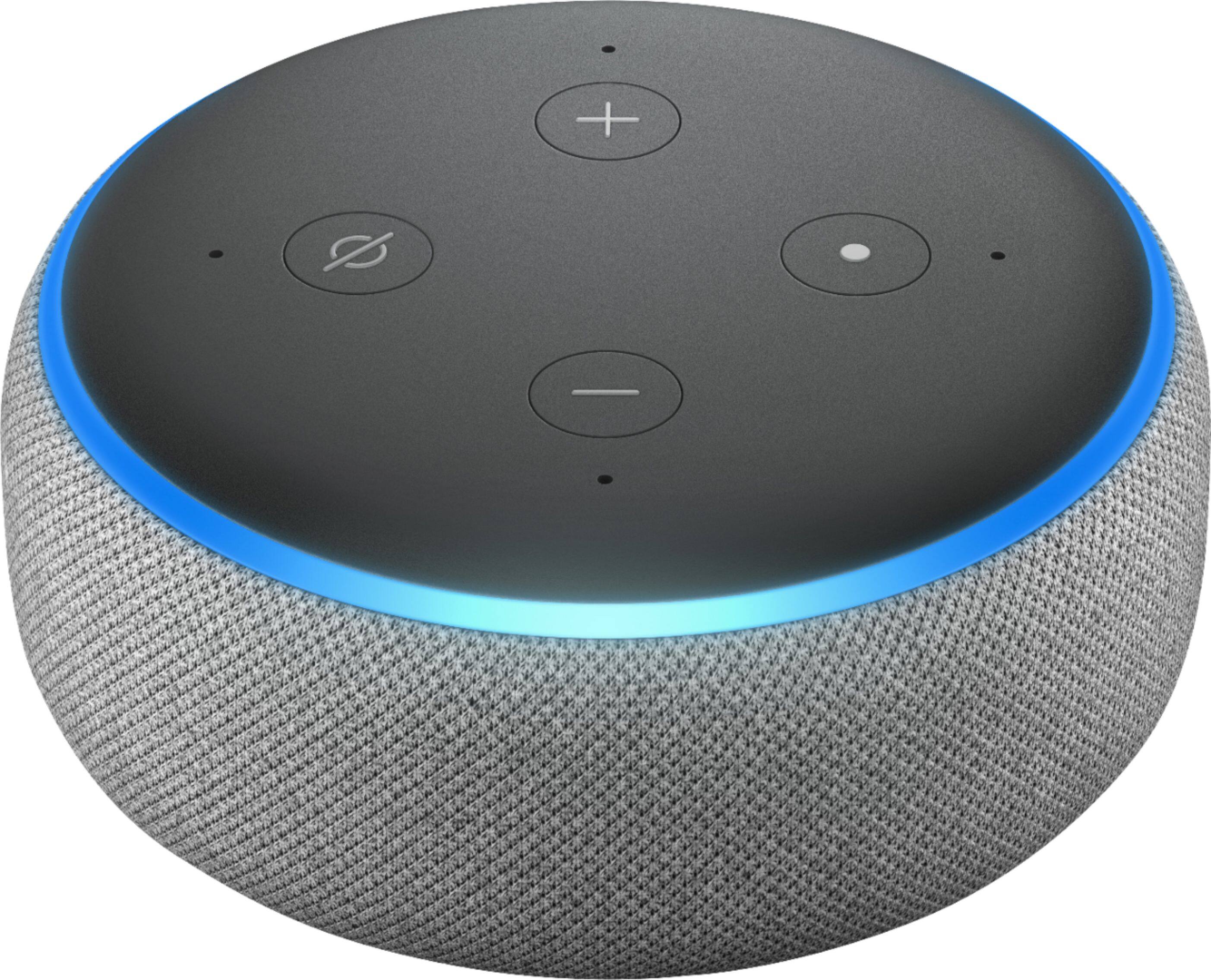 Alt View 11. Amazon - Echo Dot (3rd Gen) - Smart Speaker with Alexa - Heather Gray.