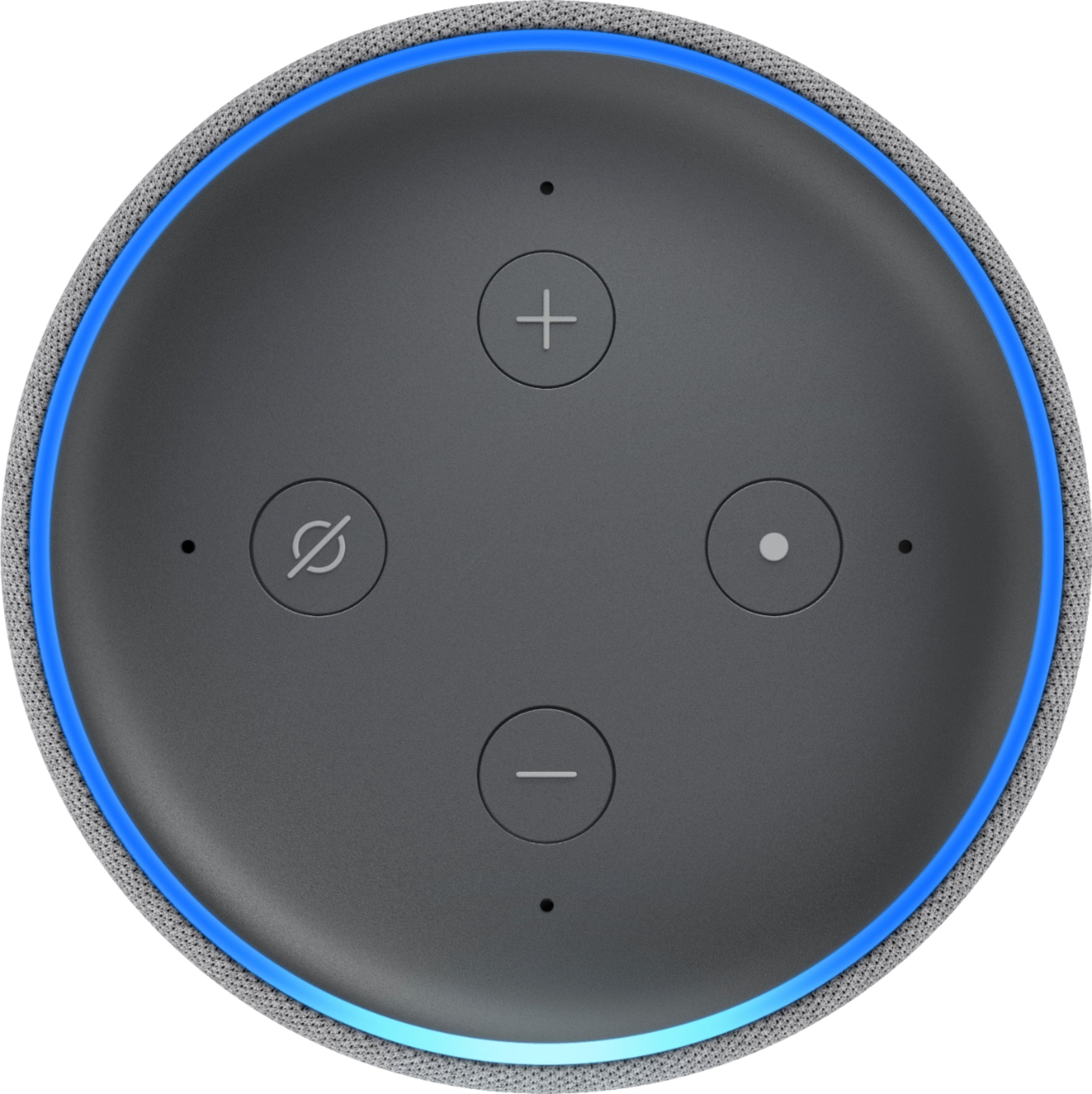 Alt View 12. Amazon - Echo Dot (3rd Gen) - Smart Speaker with Alexa - Heather Gray.