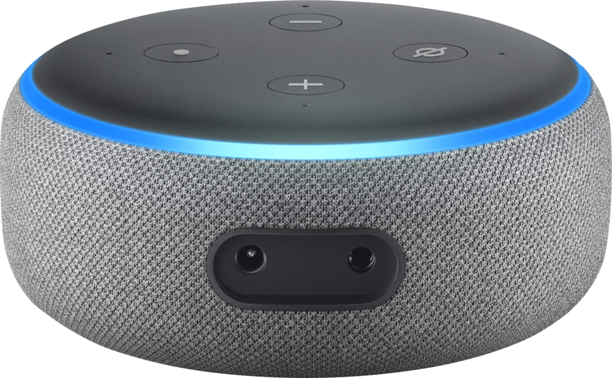 Alt View 13. Amazon - Echo Dot (3rd Gen) - Smart Speaker with Alexa - Heather Gray.