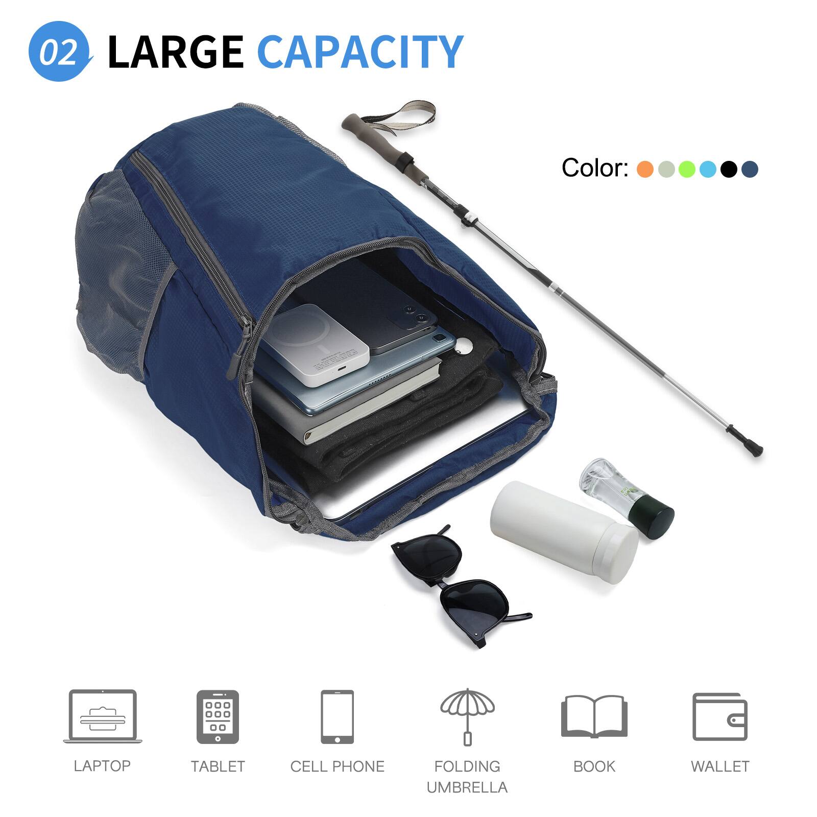 02 LARGE CAPACITY

Color: [Color options]

LAPTOP  
TABLET  
CELL PHONE  
FOLDING UMBRELLA  
BOOK  
WALLET