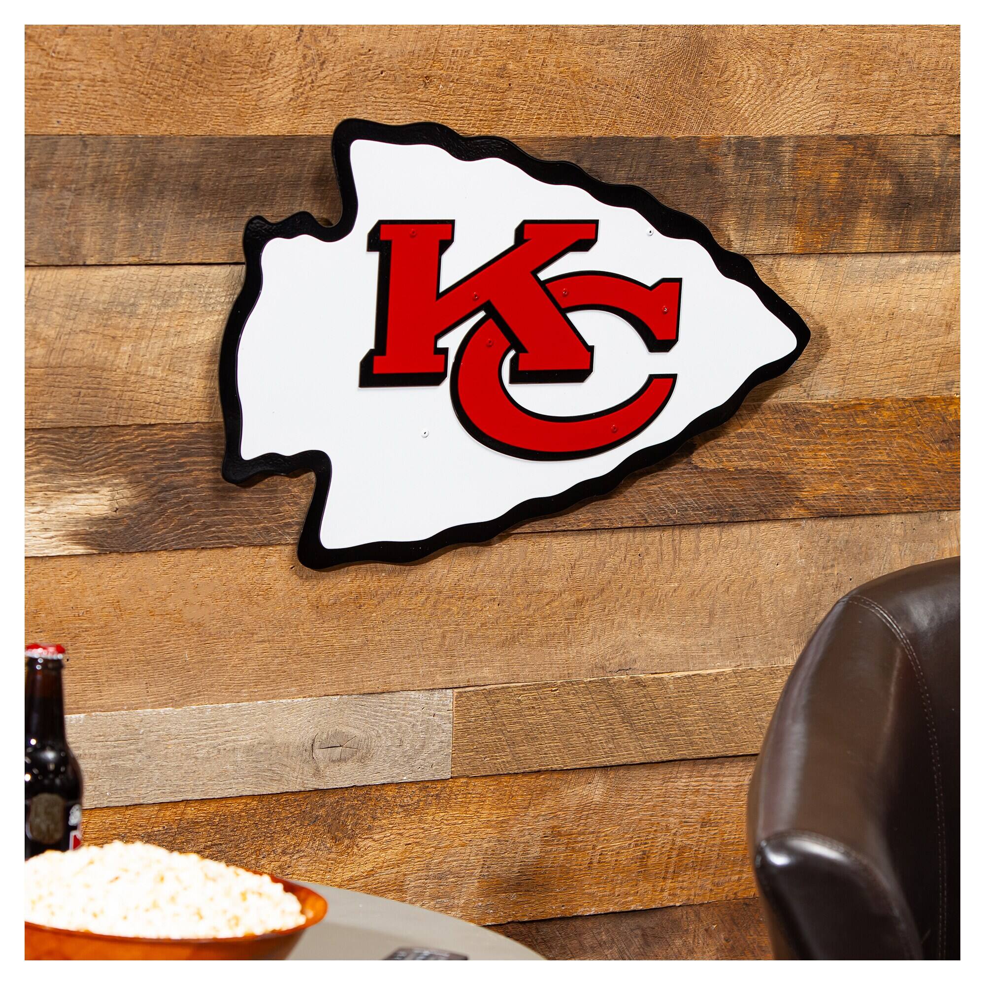 Alt View 1. Evergreen Enterprises - Kansas City Chiefs 23" Layered Metal Wall Art Sign - Multicolor.