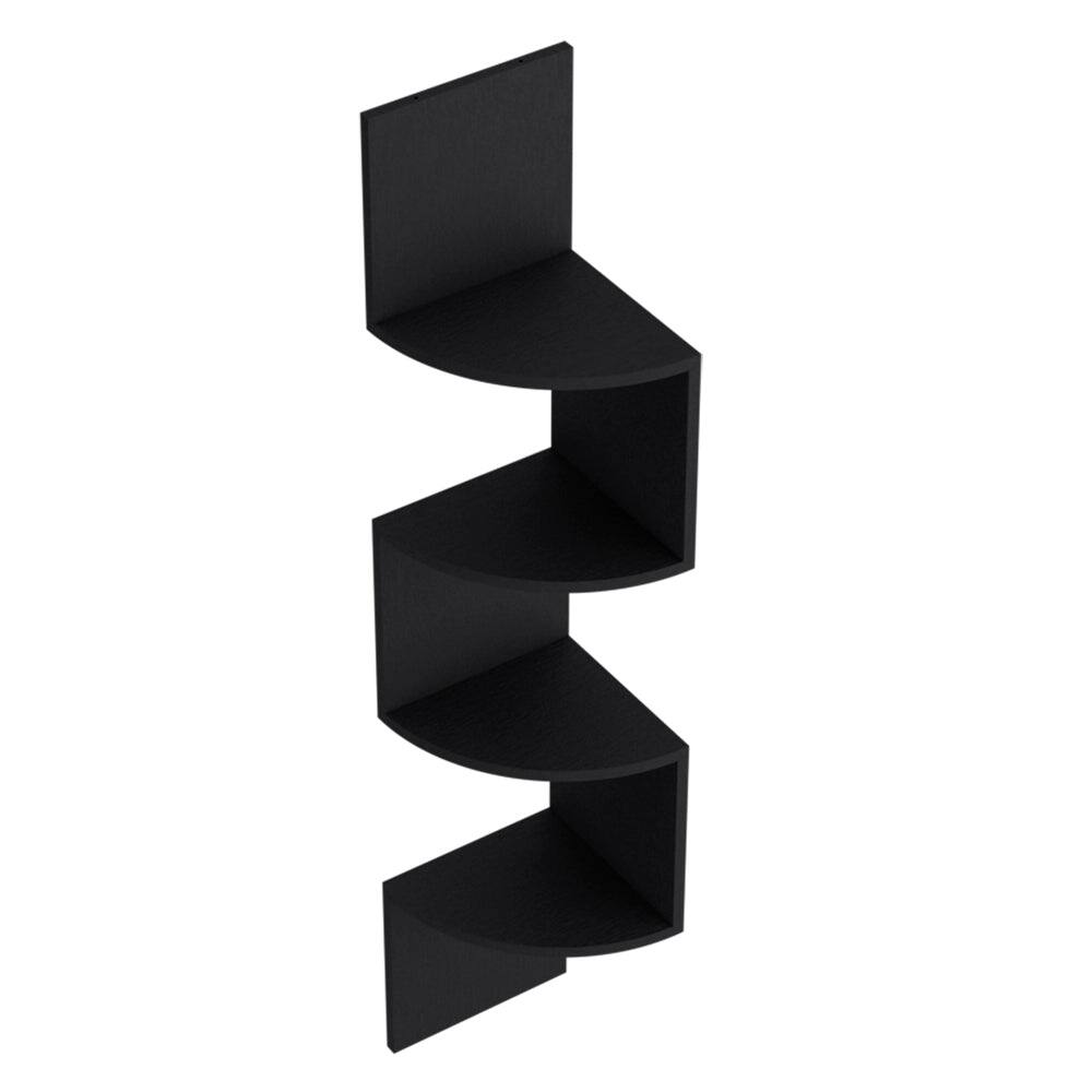 Alt View 1. Treevol Furniture - Shelf Crestone, Living Room, Black - Black.