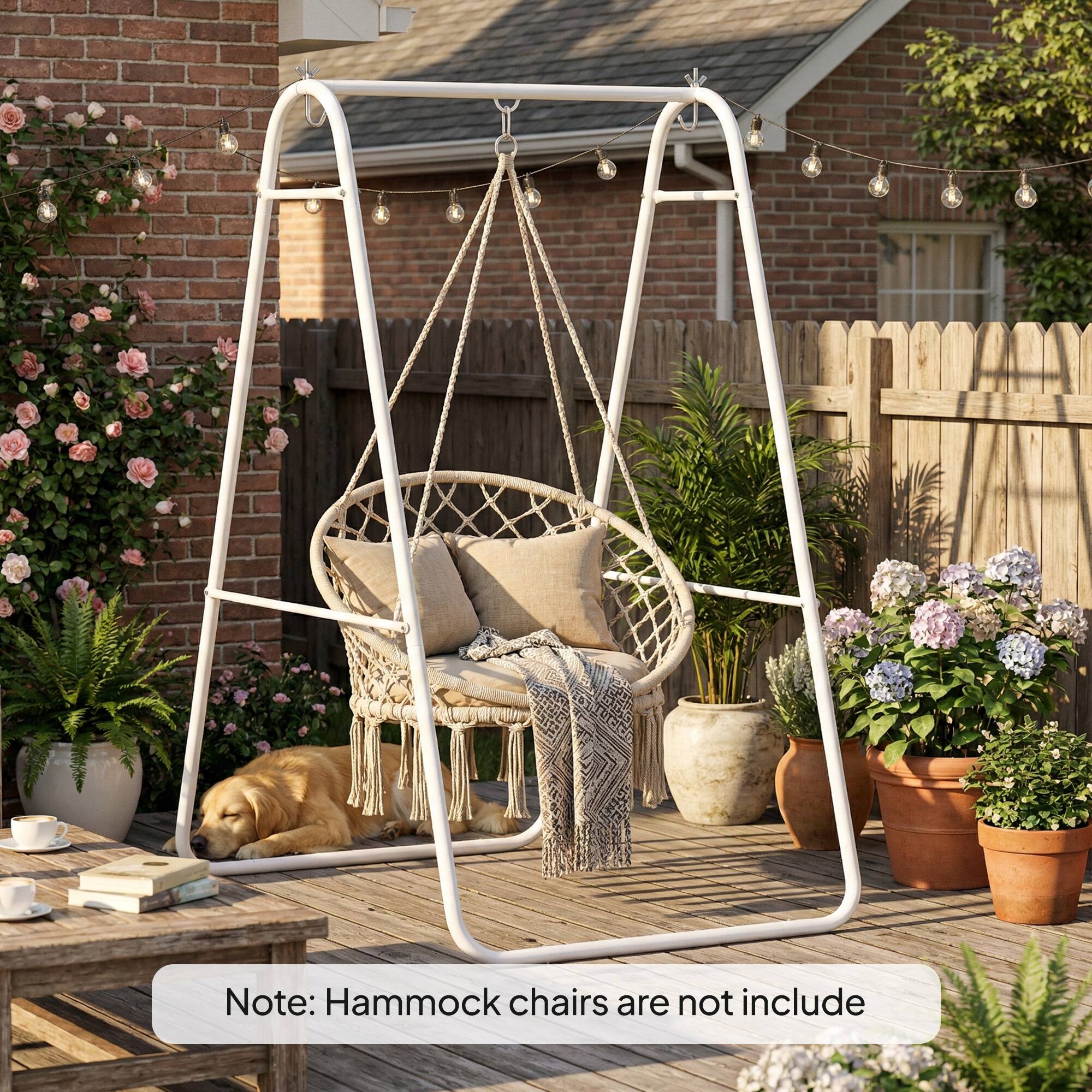 Note: Hammock chairs are not included