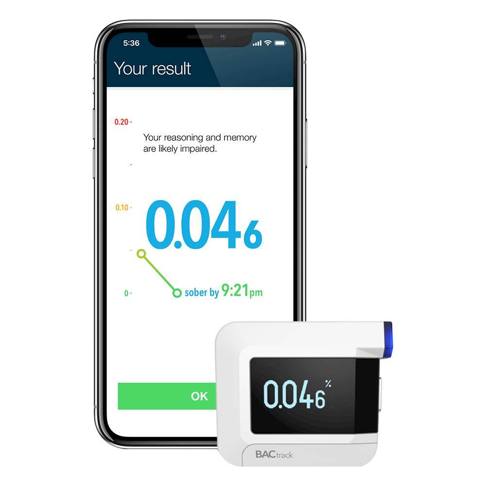 Alt View 13. BACtrack - C8 Personal Breathalyzer - White/Black/Blue.