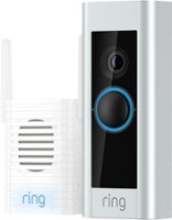 Ring - Video Doorbell Pro and Chime Pro Bundle - Satin Nickel - Front_Zoom