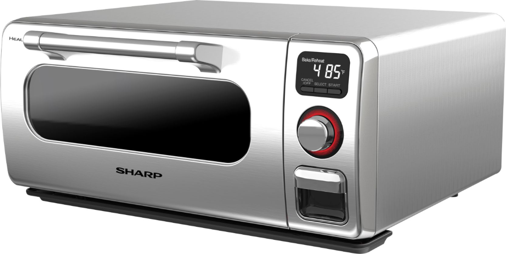 Left View: Cuisinart - Convection Toaster/Pizza Oven - Brushed Stainless Steel
