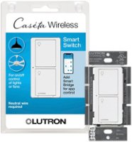 Lutron - Caseta Smart Switch for All Bulb Types or Fans, 5A - White - Front_Zoom