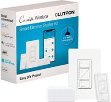 Lutron - Caséta Wireless Smart Lighting Dimmer Switch Starter Kit - White - Front_Zoom