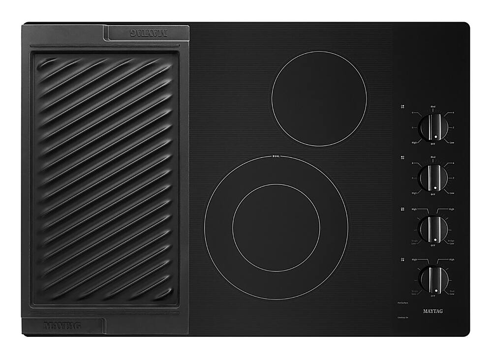 Alt View 12. Maytag - 30" Electric Cooktop - Black.