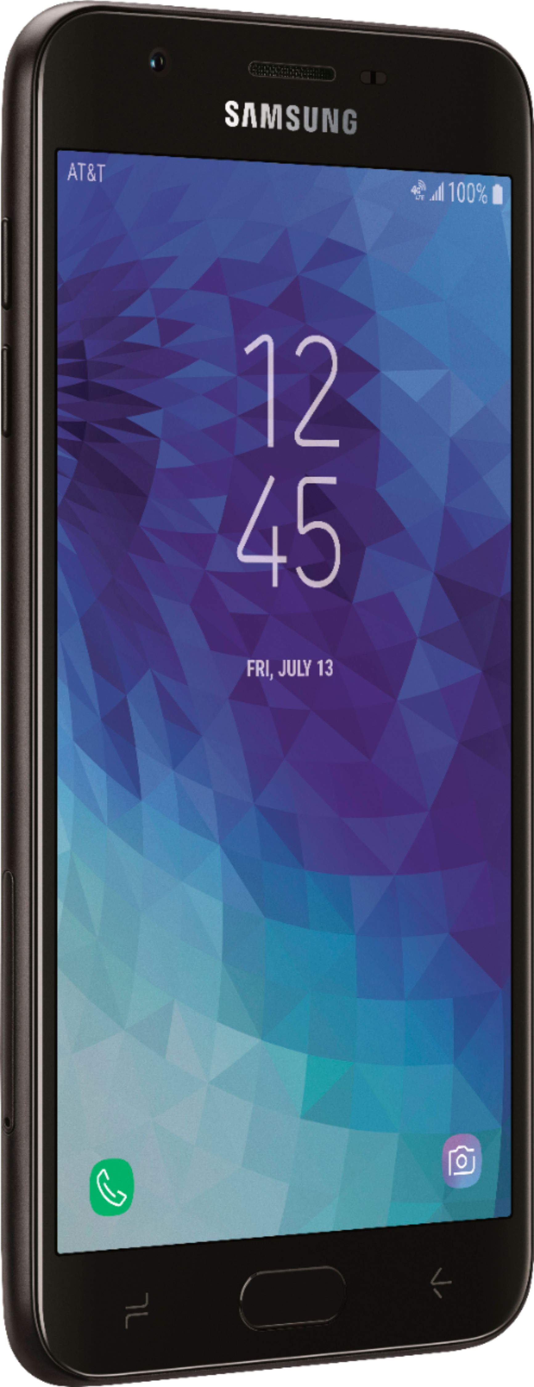 Angle View: Simple Mobile - Samsung Galaxy J7 Crown - Black