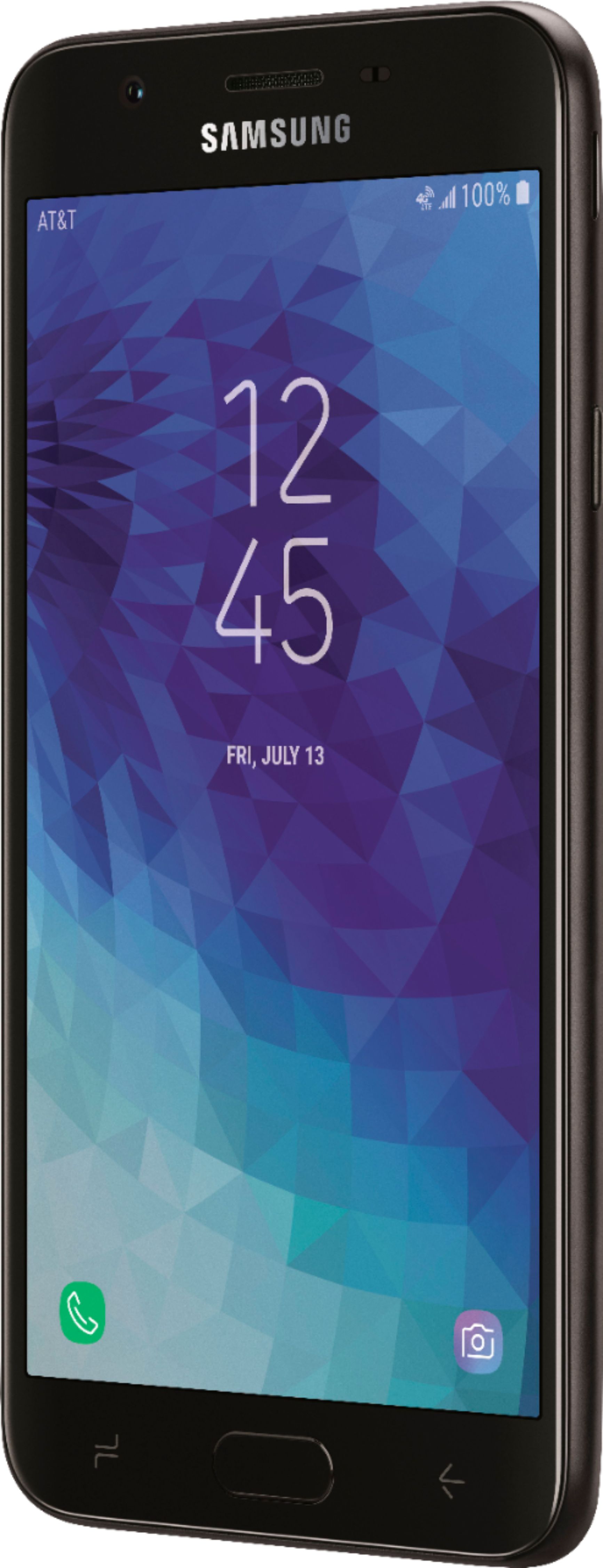 Left View: Simple Mobile - Samsung Galaxy J7 Crown - Black