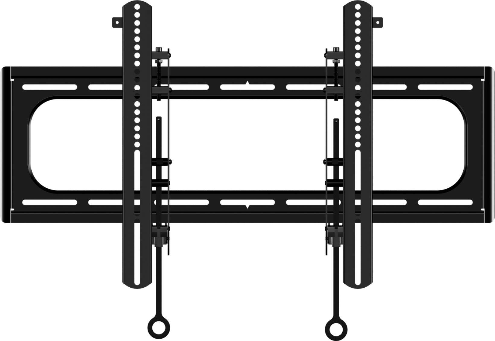 Left. Sanus - Premium Series Fixed-Position  TV Wall Mount for Most TVs 65"-95" up to 180 lbs - Slim Profile Sits 1.6" From Wall - Black.