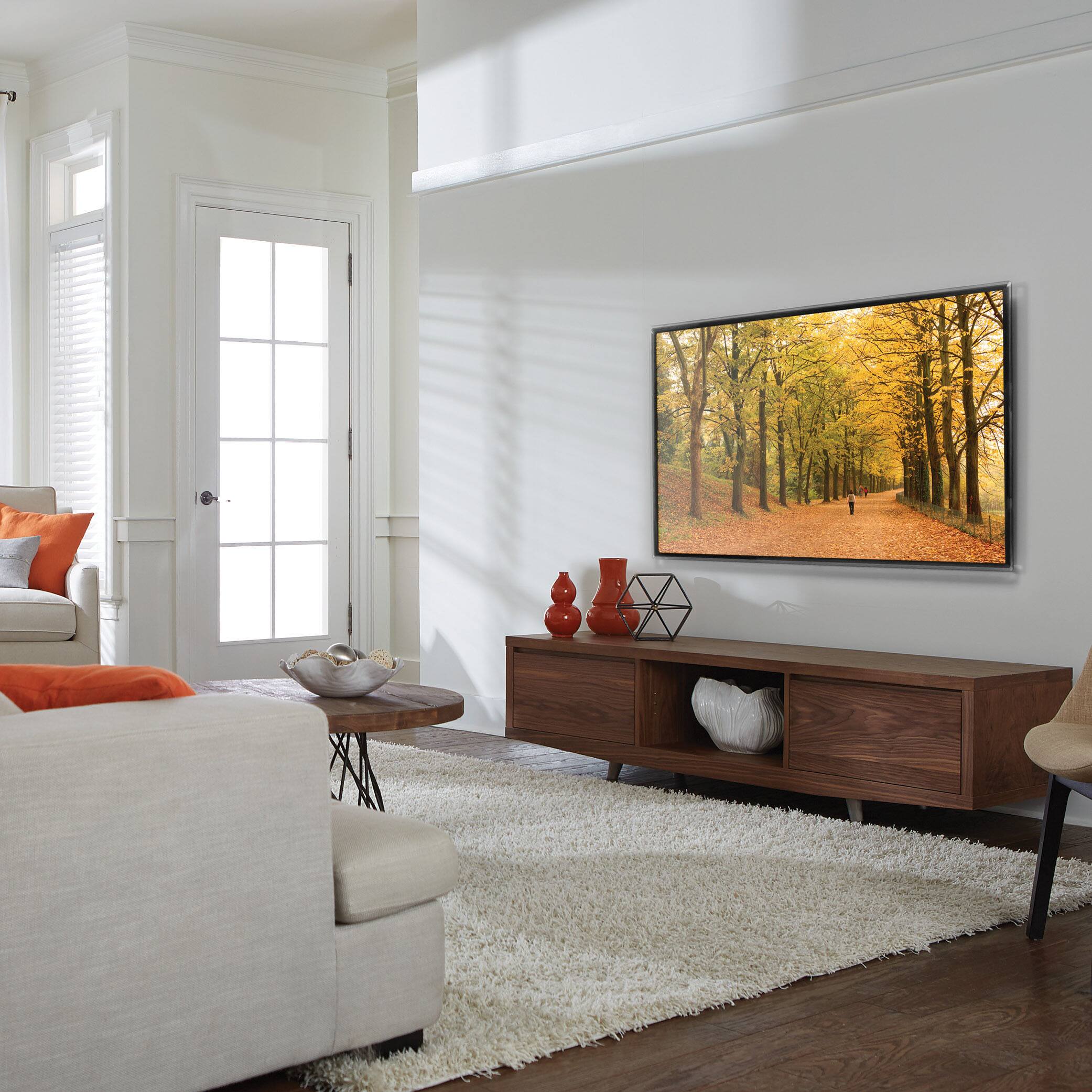 Alt View 14. Sanus - Premium Series Fixed-Position  TV Wall Mount for Most TVs 65"-95" up to 180 lbs - Slim Profile Sits 1.6" From Wall - Black.