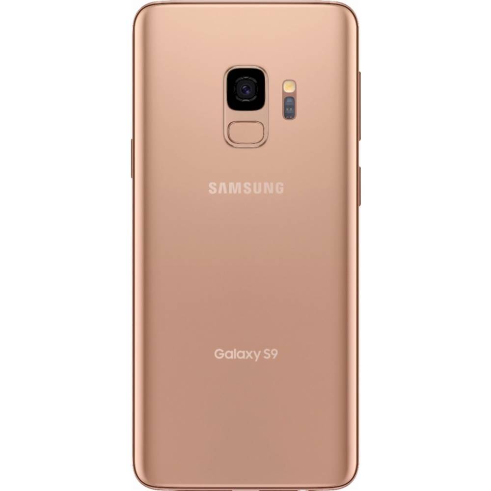 Back View: Samsung - Geek Squad Certified Refurbished Galaxy S9 64GB - Sunrise Gold (Unlocked)
