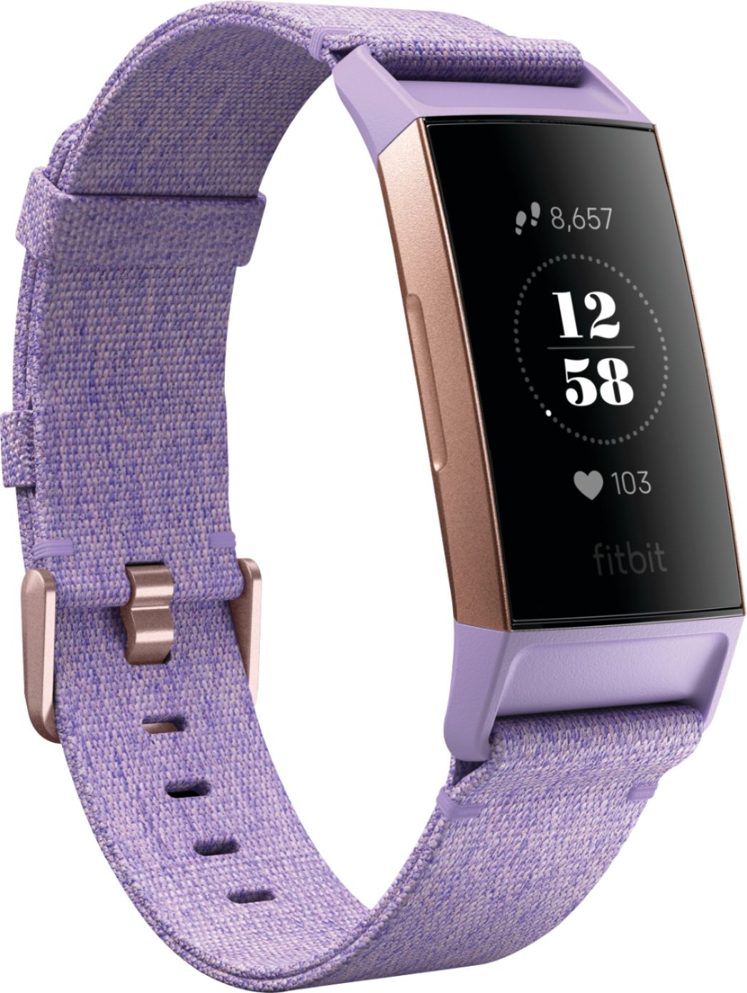 Fitness Wristband Fitbit Charge 2 Series Heart Rate Lavender Rose Gold/Small 