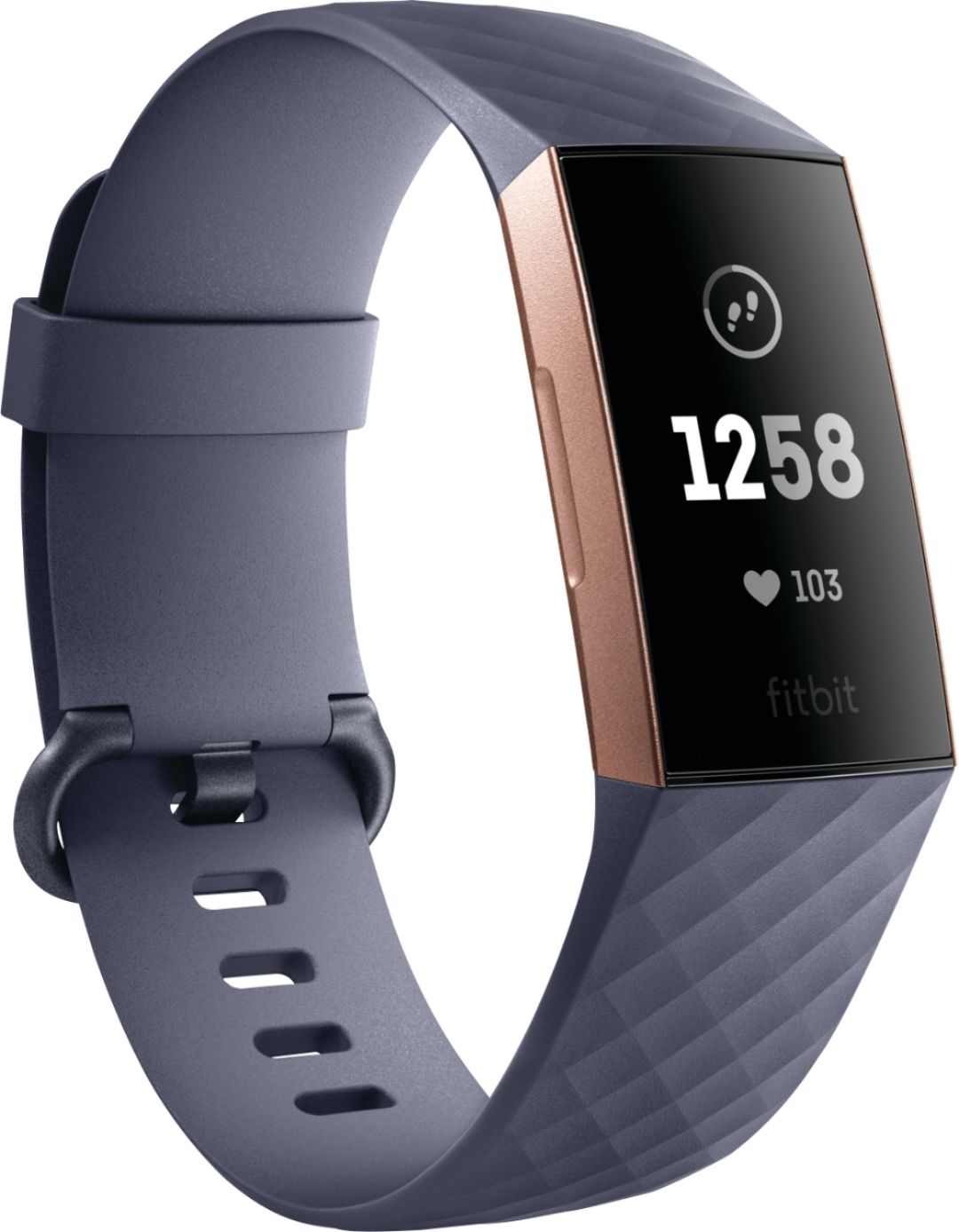 New Fitbit Charge 3 Advanced Activity Tracker Blue Gray/Rose Gold SHIPS FAST! 