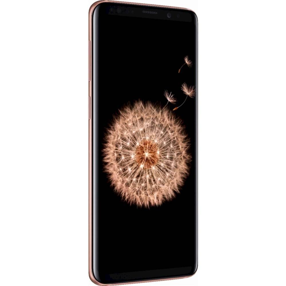 Angle. Samsung - Geek Squad Certified Refurbished Galaxy S9 64GB - Sunrise Gold.