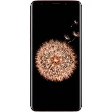 Front. Samsung - Geek Squad Certified Refurbished Galaxy S9 64GB - Sunrise Gold.