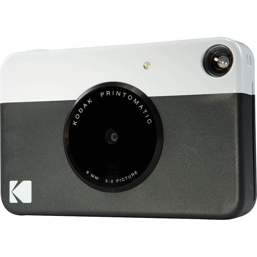 Left. Kodak - PRINTOMATIC 10.0-Megapixel Instant Digital Camera - Black.