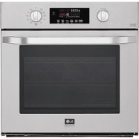 LG - STUDIO 30" Smart Built-In Single Electric Convection Wall Oven with EasyClean - Stainless Steel - Front_Zoom