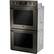 Left. LG - STUDIO 30" Built-In Double Electric Convection Wall Oven - PrintProof Black Stainless Steel.