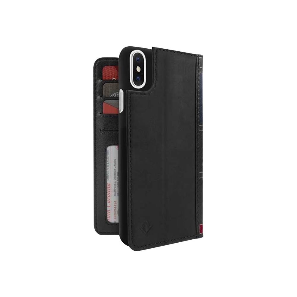 bookbook case for apple iphone x and xs - black