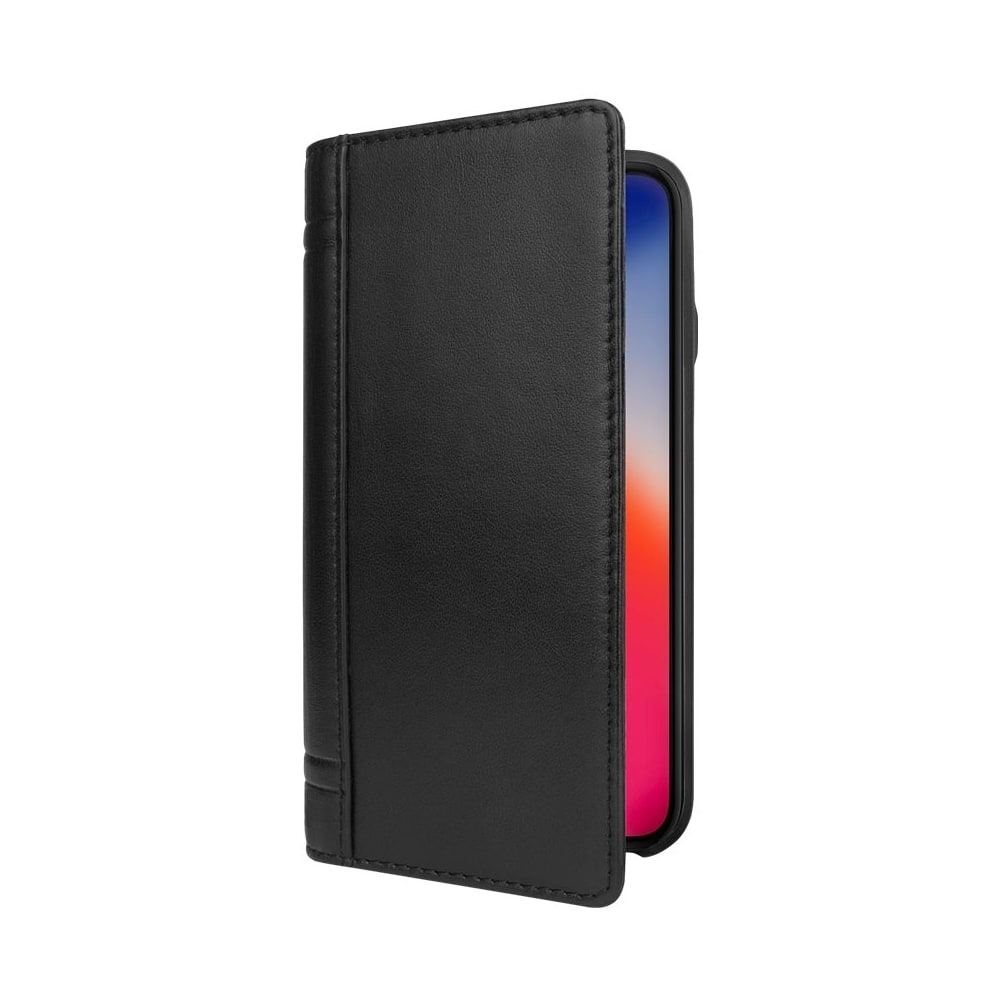 journal case for apple iphone x - black journal case for apple iphone x - black