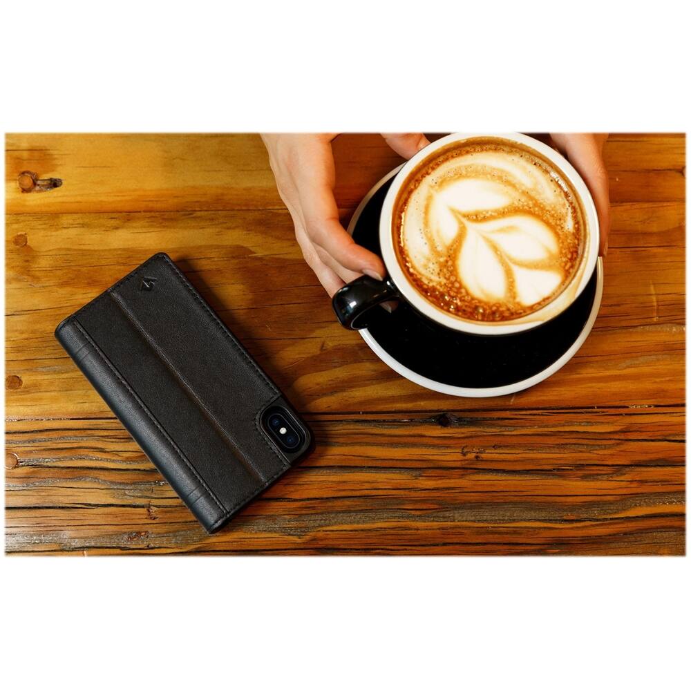journal case for apple iphone x - black journal case for apple iphone x - black