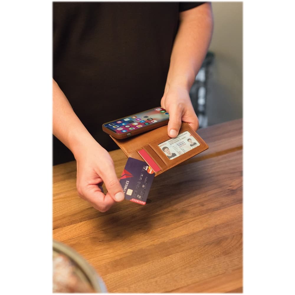 journal case for apple iphone x - cognac journal case for apple iphone x - cognac