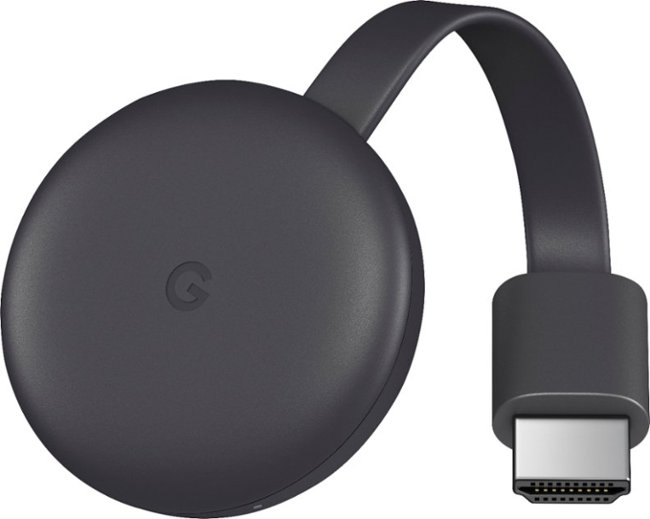 Google - Chromecast Streaming Media Player - Charcoal