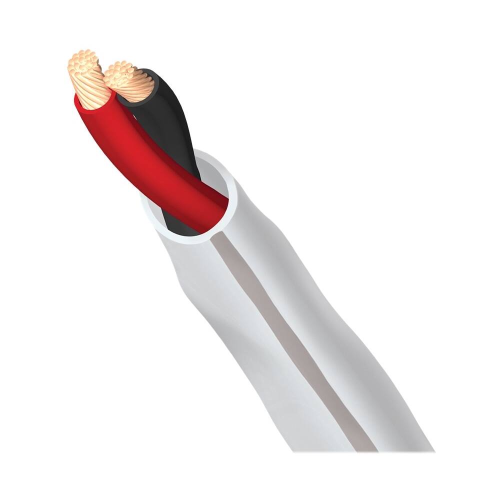 Alt View 14. AudioQuest - SLiP/DB-14/2 CL3/FT4 In-Wall & Direct Burial Rated Bulk Spool Speaker Cable - White/Silver Stripe.