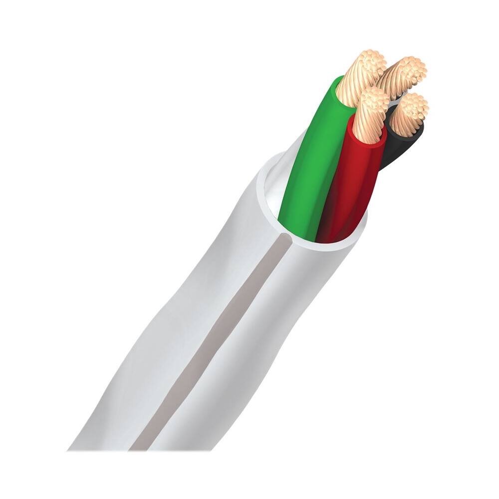 Alt View 12. AudioQuest - SLiP 499' In-Wall Speaker Cable - White/Silver Stripe.