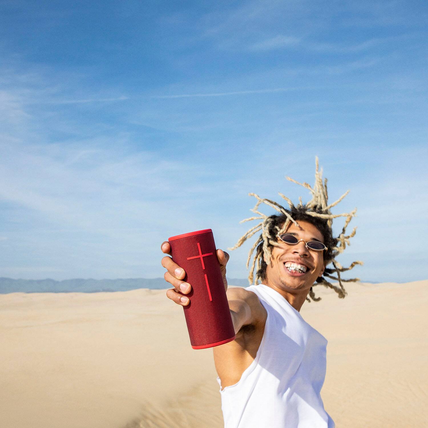 Alt View 23. Ultimate Ears - MEGABOOM 3 Portable Wireless Bluetooth Speaker with Waterproof/Dustproof Design - Sunset Red.