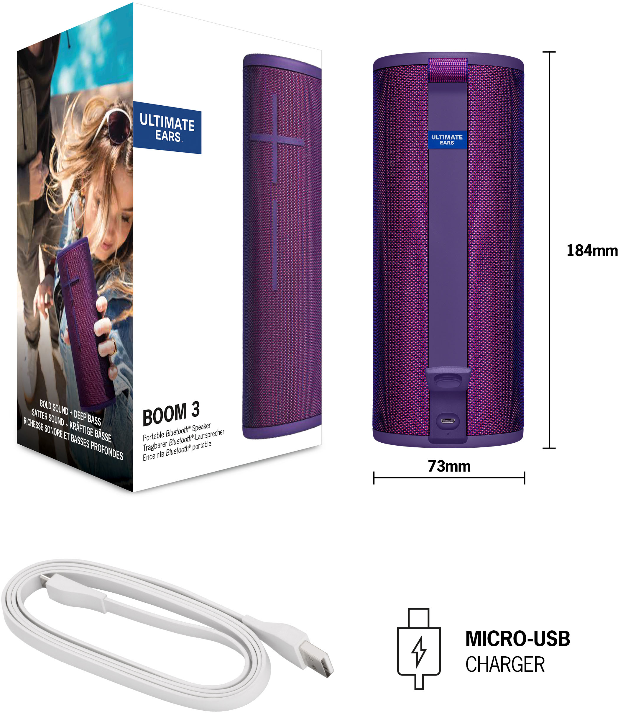 Ultimate Ears Boom 3 Enceinte portable stéréo Violet