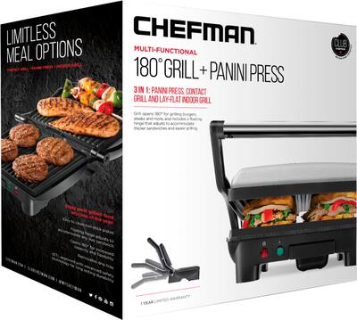 Chefman Panini Press Grill Chefman 3-in Panini Grill Press
