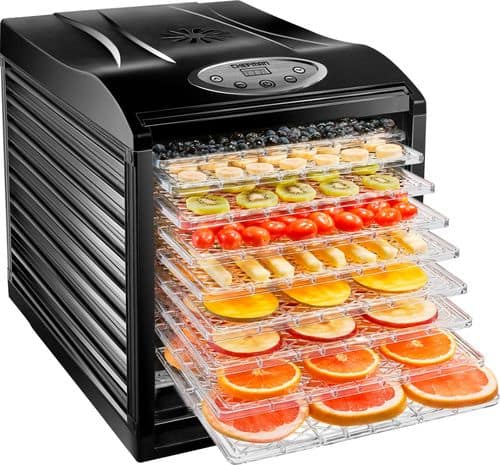 Chefman 9 Tray Food Dehydrator Machine Professional Electric Multi-Tier Food Preserver, Meat or Beef Jerky Maker, Fruit & Vegetile Dryer with Slide Out Trays & Transparent Door