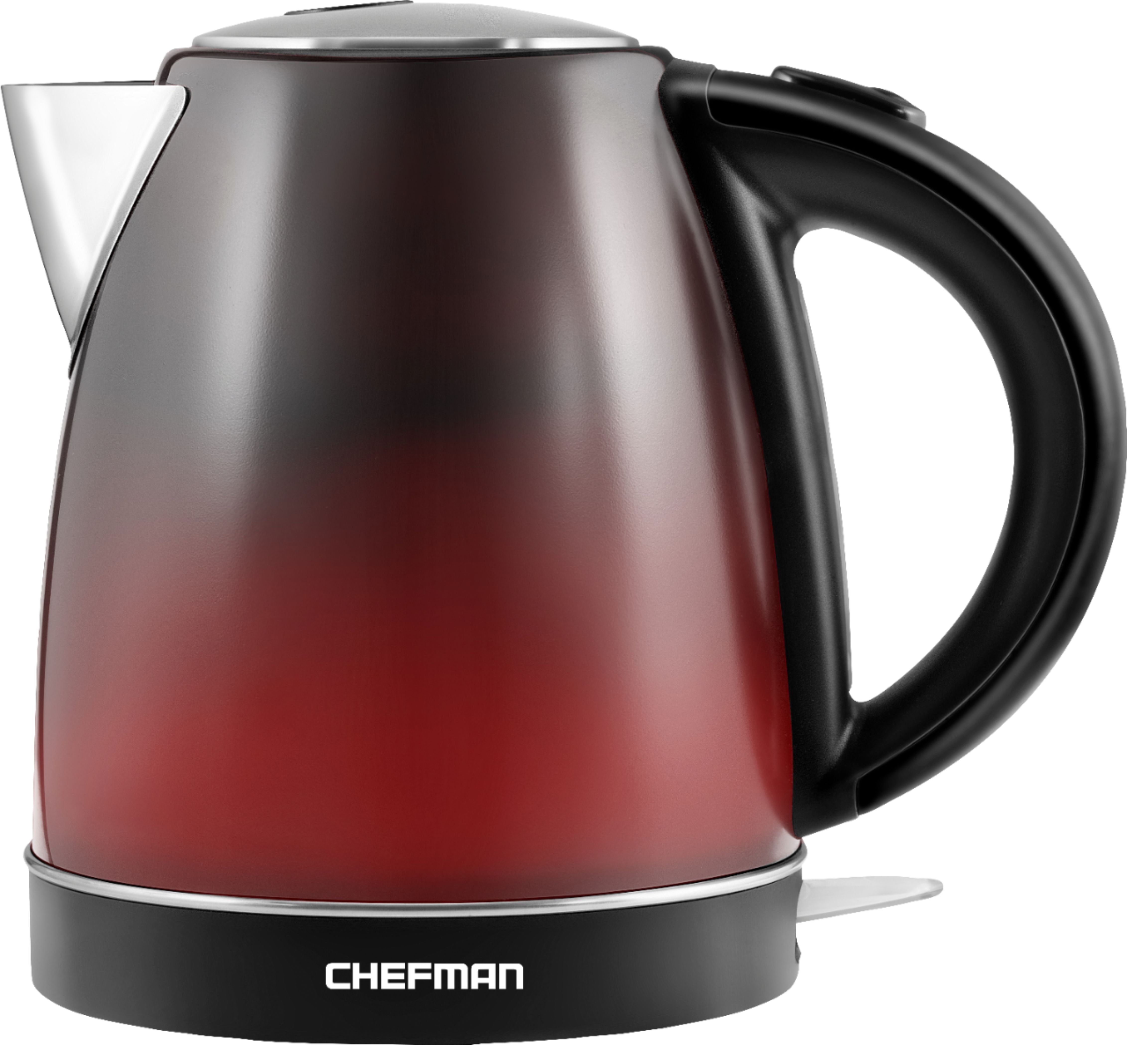 Best Buy: CHEFMAN 1.7L Color Changing Electric Kettle Red/Black