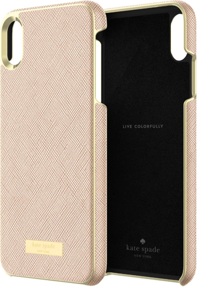protective case for apple iphone xs max - saffiano rose gold