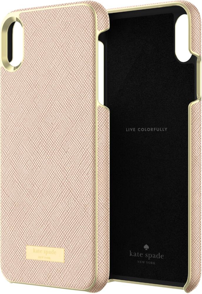 protective case for apple iphone xs max - saffiano rose gold protective case for apple iphone xs max - saffiano rose gold