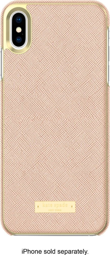 protective case for apple iphone xs max - saffiano rose gold