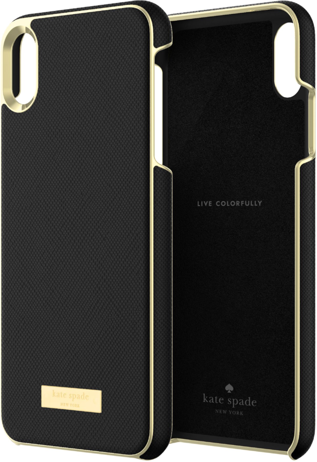 Best Buy: kate spade new york Protective Case for Apple® iPhone® XS Max  Saffiano Black KSIPH-118-BLK