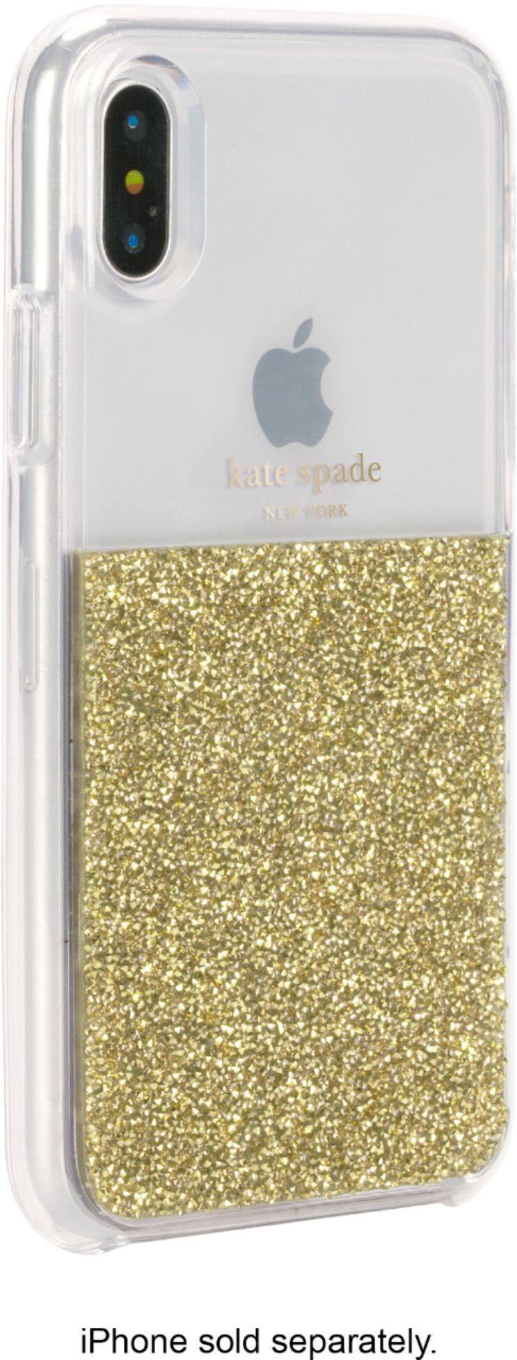 protective case for apple iphone x and xs - clear/gold